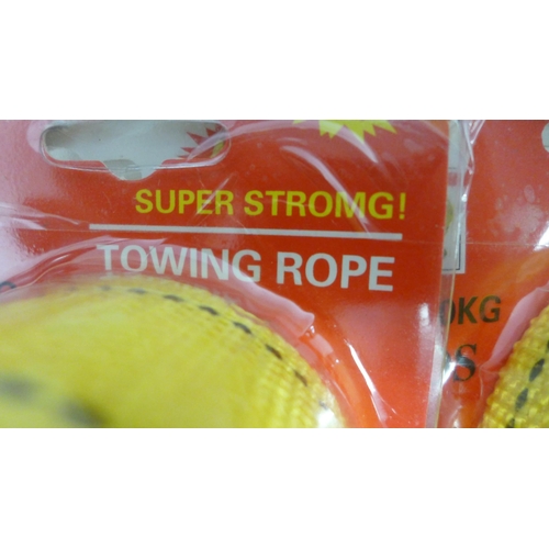 2034 - Four 3 ton towing ropes/lifting slings