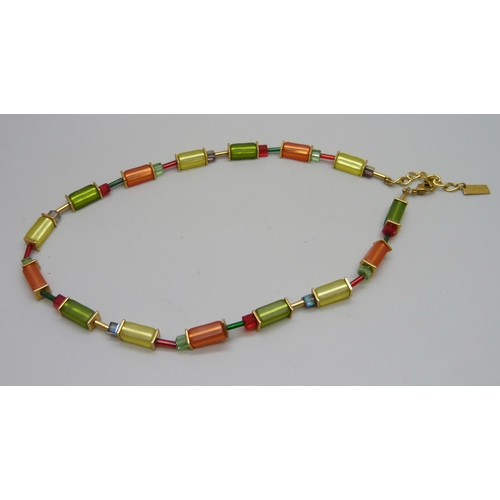 1035 - A Coeur De Lion Geocube necklet, 43cm