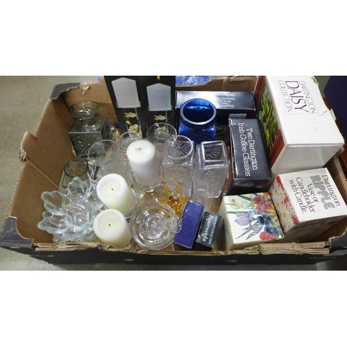 1040 - A collection of glass, all Dartington including boxed bowl, ripple vase, Irish coffee glasses, avoca... 