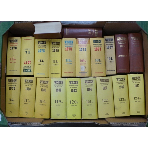 1068 - Wisden Cricket Almanacks (51) 1950-2008 **PLEASE NOTE THIS LOT IS NOT ELIGIBLE FOR IN-HOUSE POSTING ... 