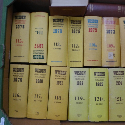 1068 - Wisden Cricket Almanacks (51) 1950-2008 **PLEASE NOTE THIS LOT IS NOT ELIGIBLE FOR IN-HOUSE POSTING ... 