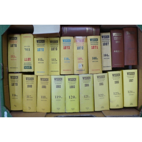 1068 - Wisden Cricket Almanacks (51) 1950-2008 **PLEASE NOTE THIS LOT IS NOT ELIGIBLE FOR IN-HOUSE POSTING ... 