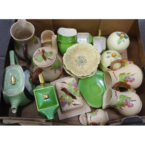 1072 - A box of mixed pottery including Wade Bramble and Carlton Ware **PLEASE NOTE THIS LOT IS NOT ELIGIBL... 