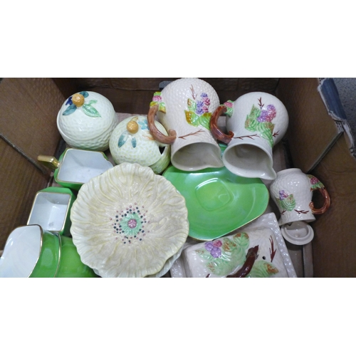 1072 - A box of mixed pottery including Wade Bramble and Carlton Ware **PLEASE NOTE THIS LOT IS NOT ELIGIBL... 