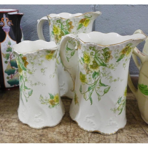 1074 - Three sets of three graduated jugs **PLEASE NOTE THIS LOT IS NOT ELIGIBLE FOR IN-HOUSE POSTING AND P... 