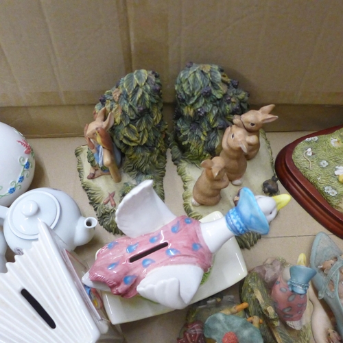 1081 - A collection of Border Fine Arts Beatrix Potter figures, one a/f and other china **PLEASE NOTE THIS ... 