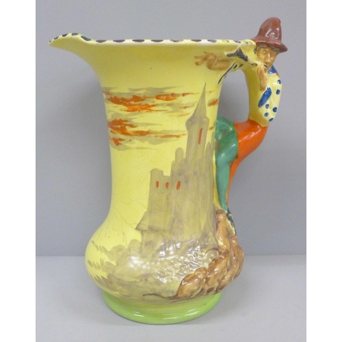 601 - A Burleigh Ware Pied Piper jug, 20cm