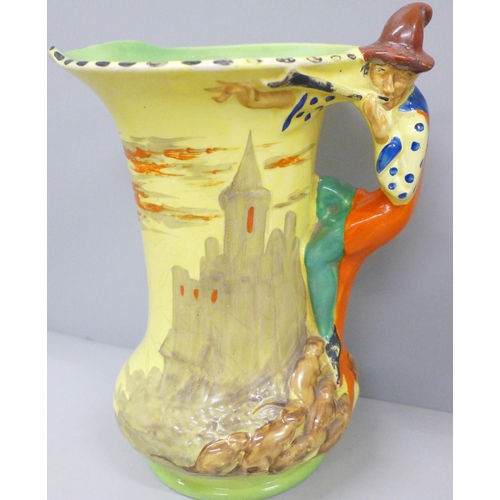 601 - A Burleigh Ware Pied Piper jug, 20cm