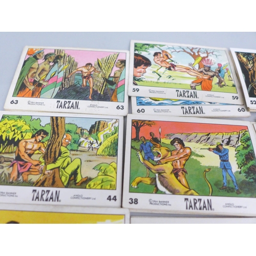 615 - A set of 66 Tarzan Anglo Bubble Gum Cards