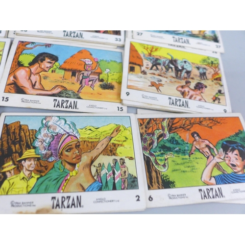 615 - A set of 66 Tarzan Anglo Bubble Gum Cards