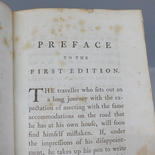 621 - One volume; Sketch of a Tour into Derbyshire and Yorkshire, W Bray, 1783, quality half binding re-bo... 