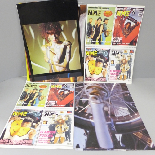 625 - NME New Musical Express free gifts, 1980s posters, etc.