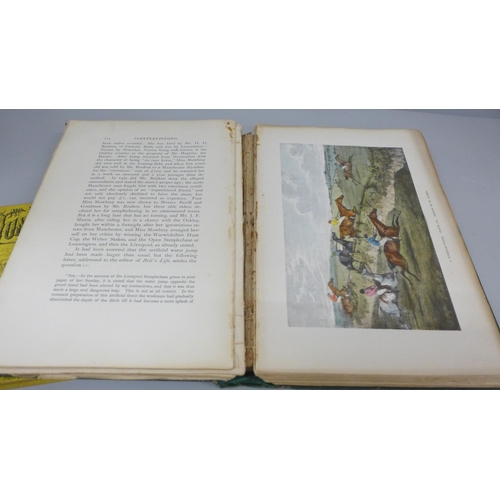 653 - A History of Steeplechasing - William Blew, illustrated by Henry Alken 1901 and A.H. Swiss Hunting M... 