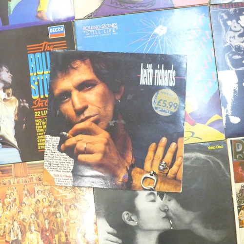 656 - Ten LP records, Rolling Stones and solo