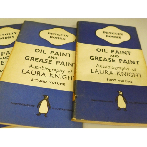 667 - Three Penguin books, Oil Paint and Grease Paint, autobiography of Laura Knight, two Penguin Modern P... 