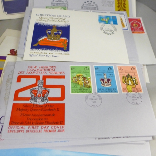 688 - A box of loose stamps, first day covers and a set of Ukraine stamps