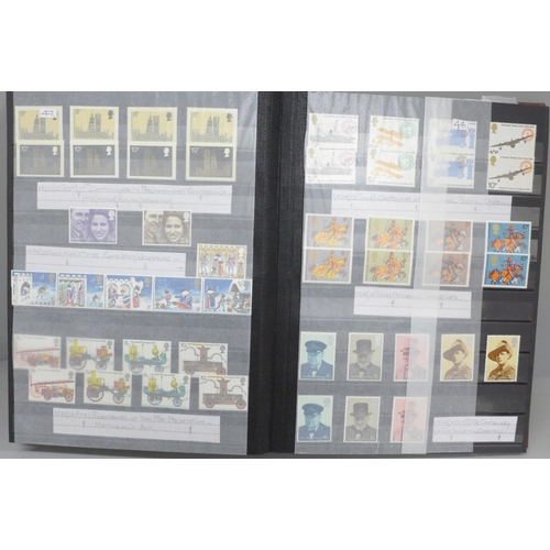 699 - Stamps; a large stockbook of Great Britain Queen Elizabeth II mint stamps, usable face value alone i... 