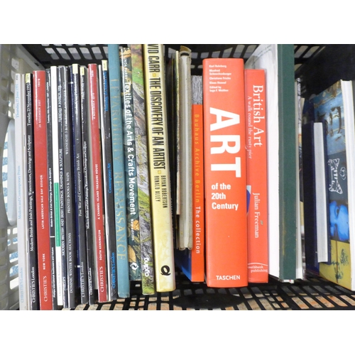 706 - A box of art books and fine art auction catalogues, including Edward Hopper, David Carr, British Art... 