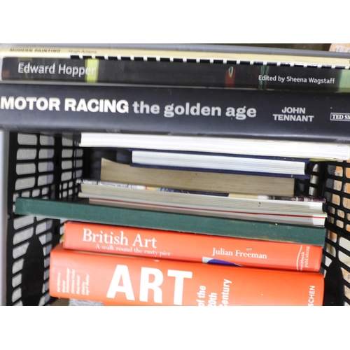 706 - A box of art books and fine art auction catalogues, including Edward Hopper, David Carr, British Art... 