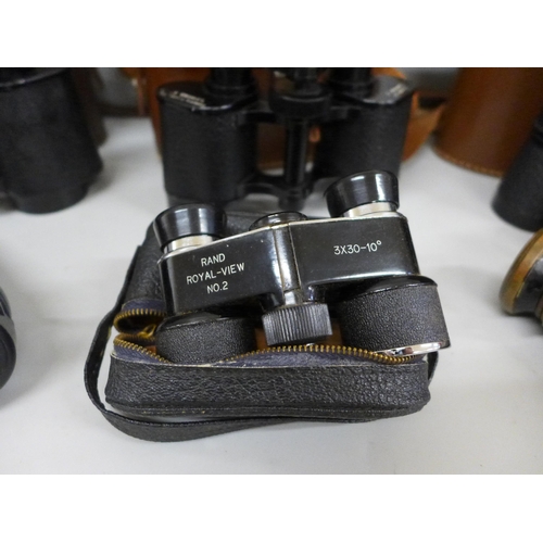 709 - Six pairs of binoculars, cased