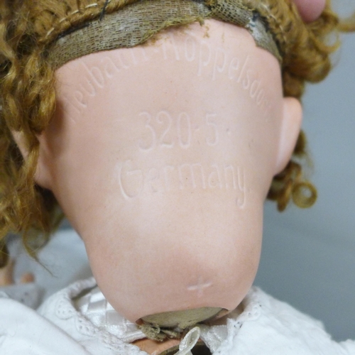 726 - Three dolls, one a/f, including a Heubach Koppelsdorf German bisque head example