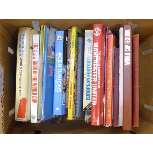 733 - Two boxes of Football books including 1966 World Cup Report **PLEASE NOTE THIS LOT IS NOT ELIGIBLE F... 