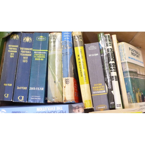 733 - Two boxes of Football books including 1966 World Cup Report **PLEASE NOTE THIS LOT IS NOT ELIGIBLE F... 