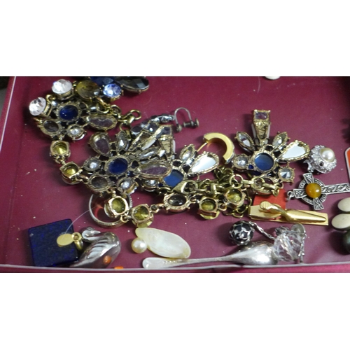 745 - Two boxes of costume jewellery