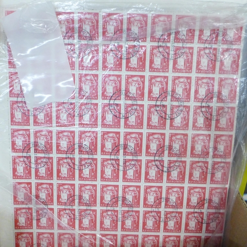 746 - Stamps; a box of stamps, covers, etc.