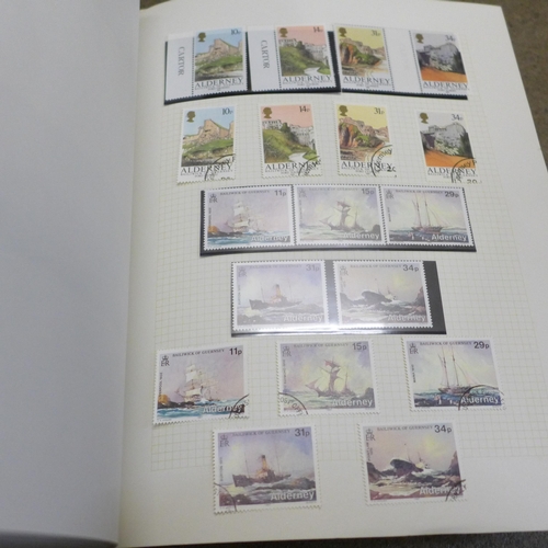 753 - Three albums of stamps, Guernsey and Commonwealth