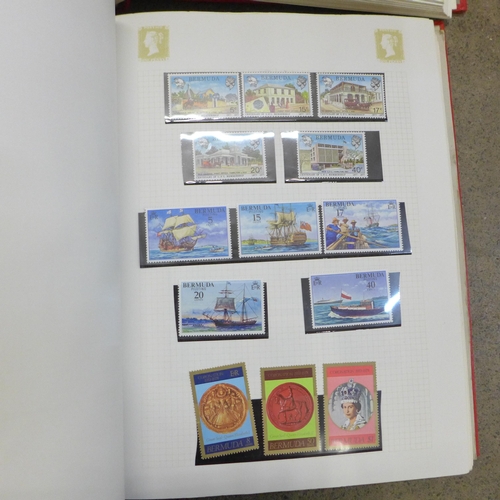 753 - Three albums of stamps, Guernsey and Commonwealth