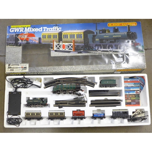 762 - A Hornby Railways GWR mixed Traffic electric train set, R694, also with a King Edward I model locomo... 