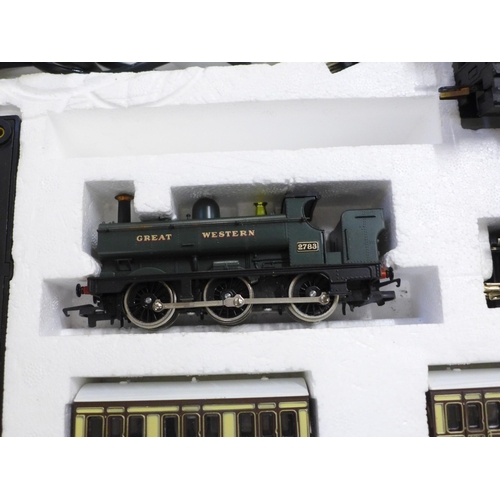 762 - A Hornby Railways GWR mixed Traffic electric train set, R694, also with a King Edward I model locomo... 