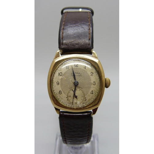 969 - A gentleman's Rotary 9ct gold cased wristwatch, 28mm case