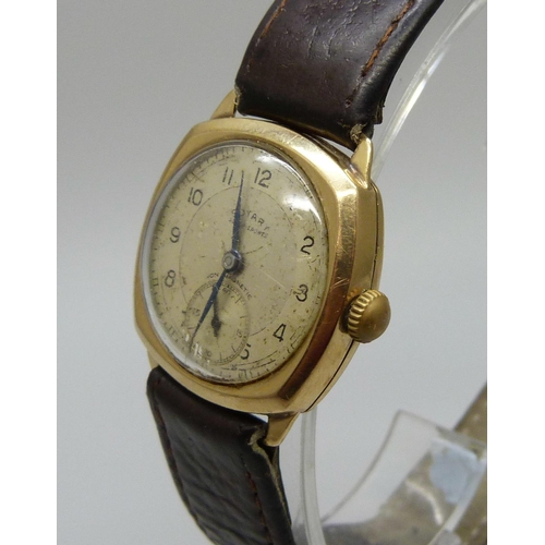 969 - A gentleman's Rotary 9ct gold cased wristwatch, 28mm case