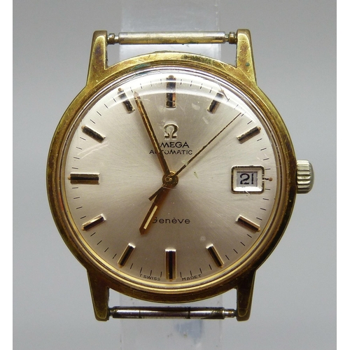 975 - An Omega automatic wristwatch with date, the case back bears inscription dated 1971