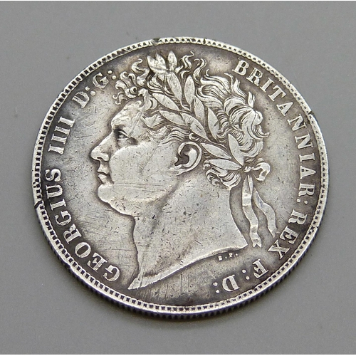 996 - A George IV 1823 half crown