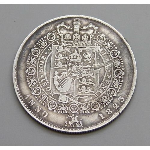 996 - A George IV 1823 half crown