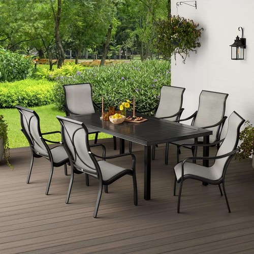 1480 - Agio Alki 7 piece Sling Dining Set, Original RRP £999 + vat (4208-1) *This lot is subject to vat