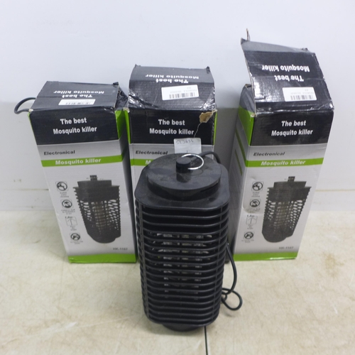 2054 - 3 boxed HK-1107 electronic Mosquito killer bug zappers