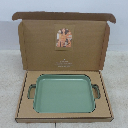 2058 - An Our Place 37cm Sage Baking tray - Boxed