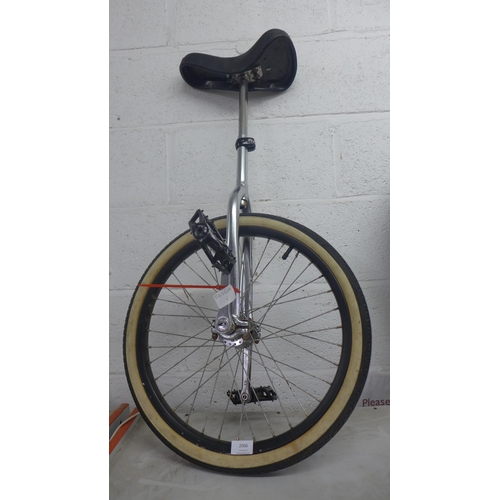 2066 - A chrome unicycle