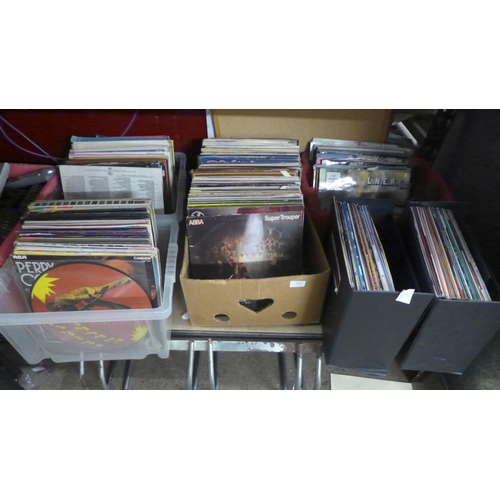 2081 - A large quantity of LPs, approximately 500 in total including ABBA, The Shadows, Revolver, EMF, Leo ... 