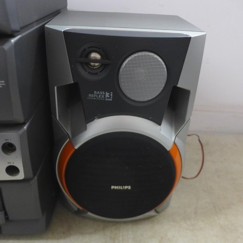 2087 - An Aiwa Z-R500 5 disk changer hi-fi system with compact disc player, stereo double cassette deck, tu... 