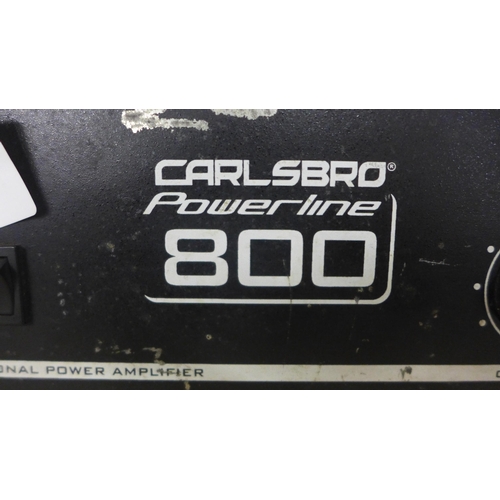 2089 - 2 Carlsbro Powerline 800 power amps and a Pro Sound 1000 power amp