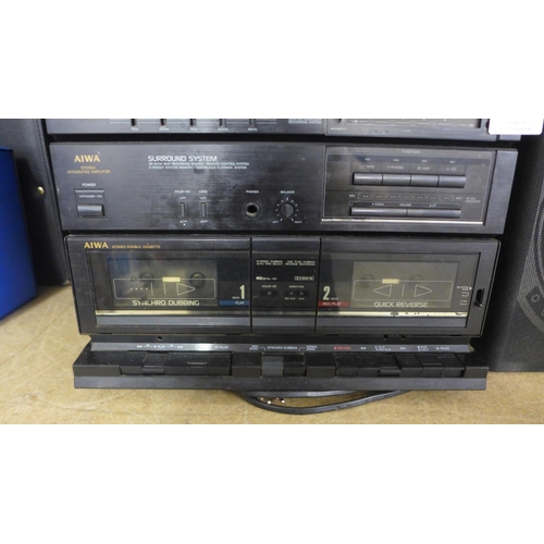 2094 - An Aiwa CX-770K stereo system including an Aiwa PX-E770 turntable, stereo tuner, 5-band graphic equa... 