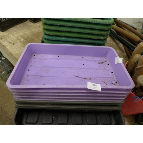 2168 - A large quantity of assorted plastic plant trays