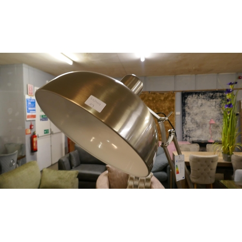 1339 - A brushed steel floor standing anglepoise lamp