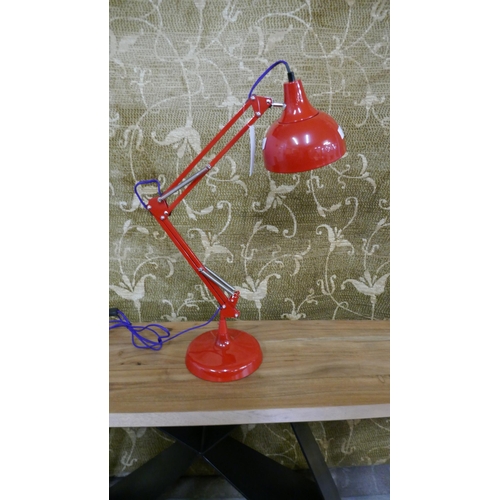 1359 - A red anglepoise lamp