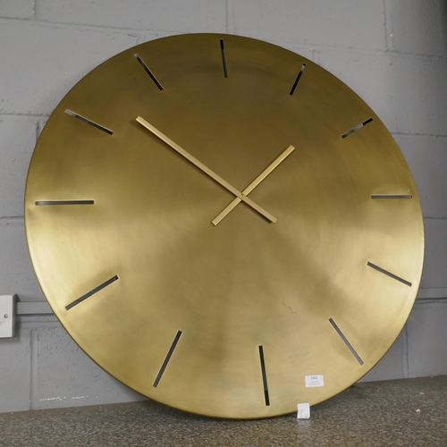 1401 - A large gold minimalist clock